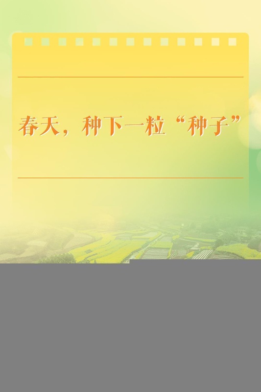  一粒种子，托举农业现代化梦想；春意盎然，种业自强之路坚定。 新闻
